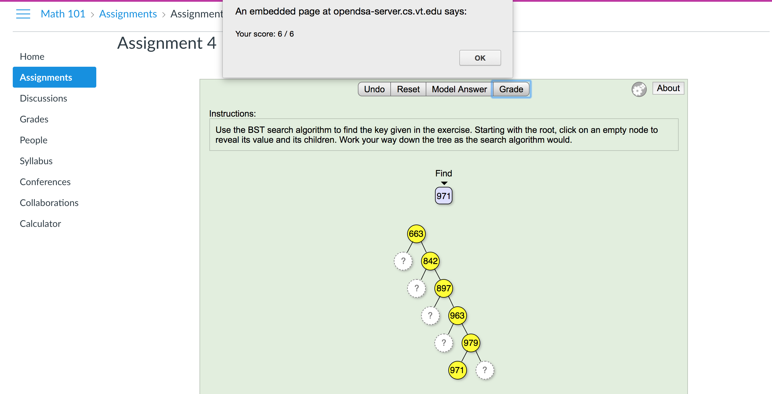 opendsa exercise